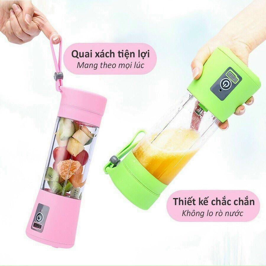 MÁY XAY SINH TỐ TÍCH ĐIỆN CẦM TAY JUICE CUP 6 LƯỠI