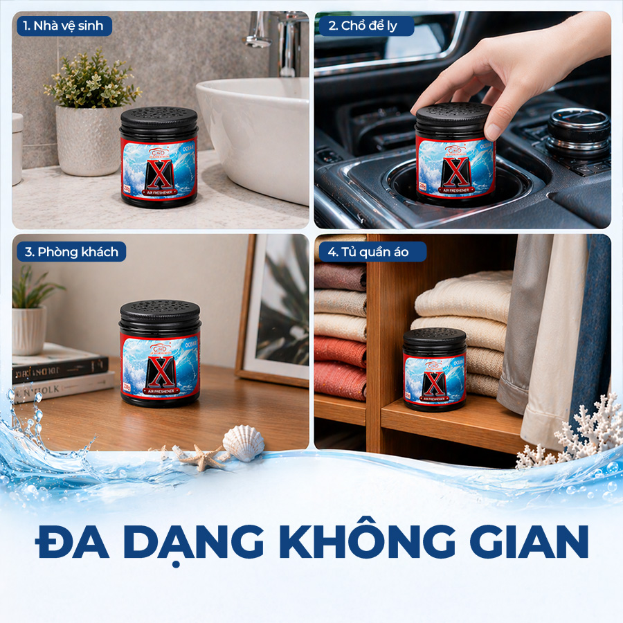 Sáp Thơm Ô Tô CIND X-Gel CD-X002 Ocean 220g