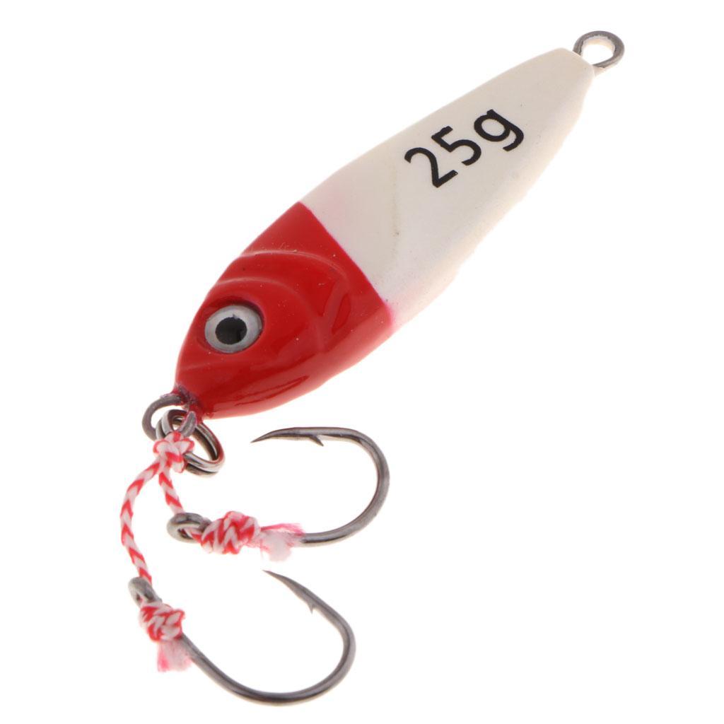 Jigs Jigging Fishing Lure Metal Hard Bait with Assist Hooks Fast Sinking for Deep Sea Fishing