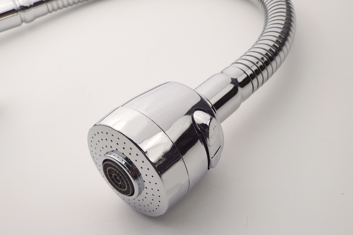 Vòi rửa chén nóng lạnh cần lò xo Đồng mạ Chrome Eurolife EL-KM03