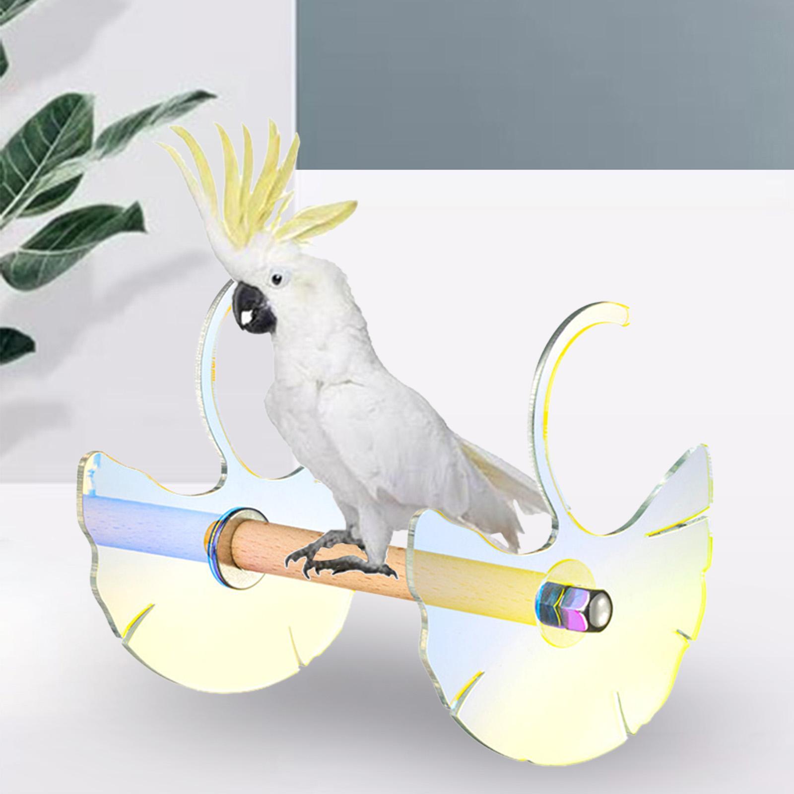 Bird Stand Toys Bird Playing Stand Infdoors and Outdoors Tabletop Parrot Perch Funny Parrot Swing Stand Bar Training for Small Medium Parrot