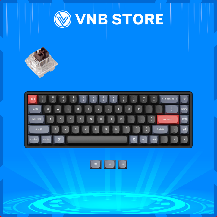 Bàn phím cơ không dây Keychron K6 Pro Version B Led RGB HotSwap K Pro Switch Red / Blue / Brown - Hàng Chính Hãng