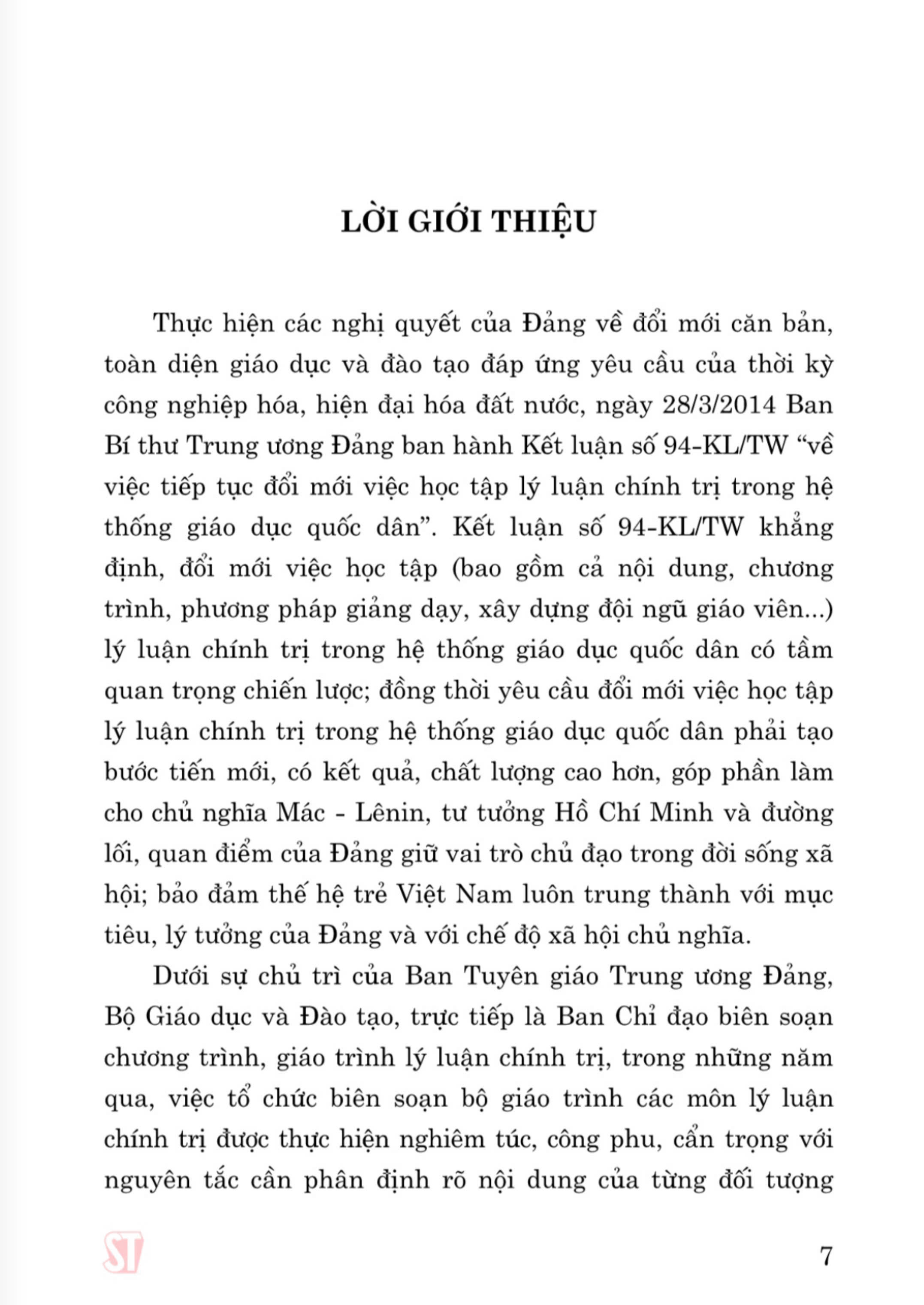Giáo trình Kinh tế chính trị Mác - Lênin (Dành cho bậc đại học hệ chuyên lý luận chính trị) (bản in 2024)
