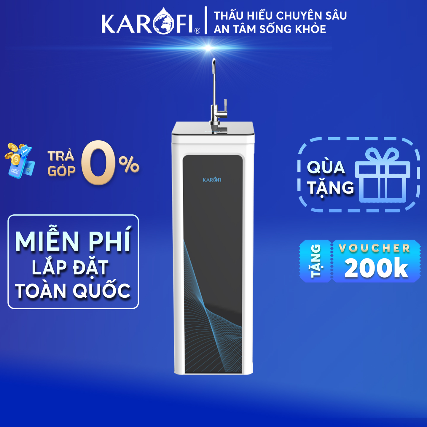 Máy lọc nước Karofi KAQ-O06 chính hãng