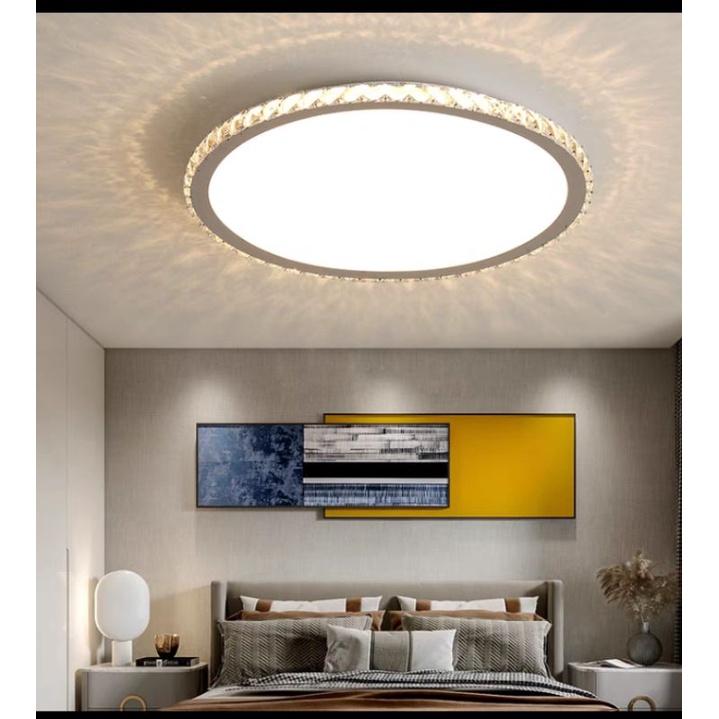 MKPL_13 Đèn mâm áp trần phale chuẩn K9 trang trí phòng khách, đèn trang trí trần hiện đại