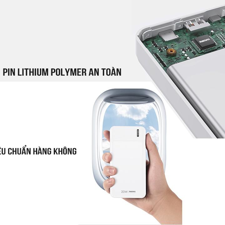 Pin dự phòng sạc nhanh Remax RPP-288 dung lượng 20000mAh - Hỗ trợ QC và PD 20W - Hàng nhập khẩu
