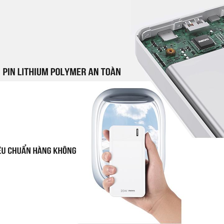 Pin dự phòng sạc nhanh Remax RPP-288 dung lượng 20000mAh - Hỗ trợ QC và PD 20W - Hàng nhập khẩu