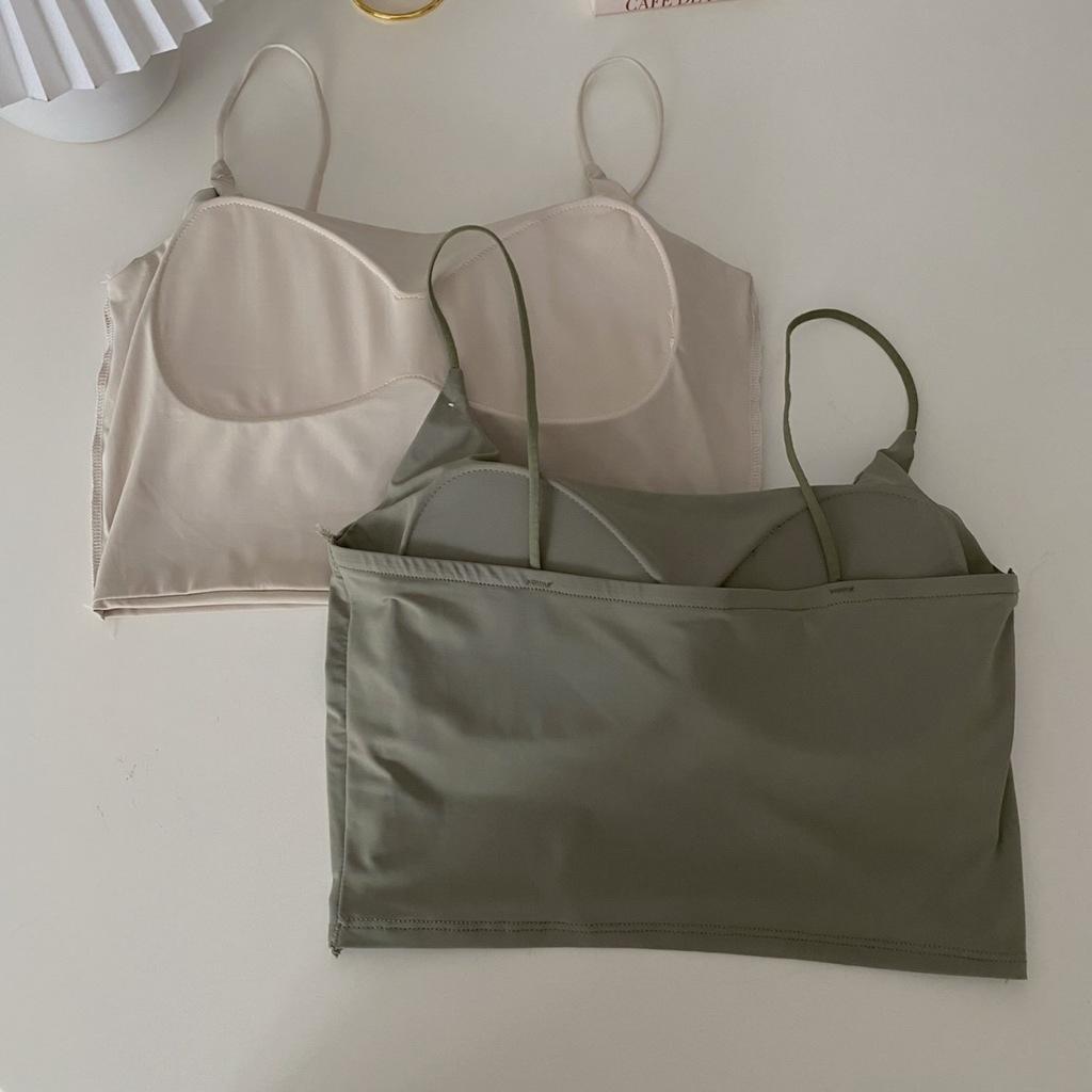 Áo bra 2 dây mảnh dáng croptop CỔ CHỮ U cá tính Hot.trend, có đệmngực 1cm may liền áo, chất su mềm mịn mát, có nhiều màu lựa chọn cho Nữ Women Dáng Ngắn Đen
