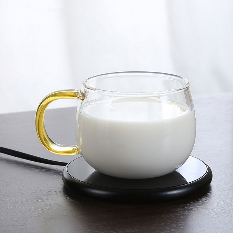 Đế hâm nóng đồ uống hợp kim nhôm TĐH.02 công suất 18w - Đế hâm nóng tùy chỉnh nhiệt độ có đèn led thông minh - Hàng Chính Hãng