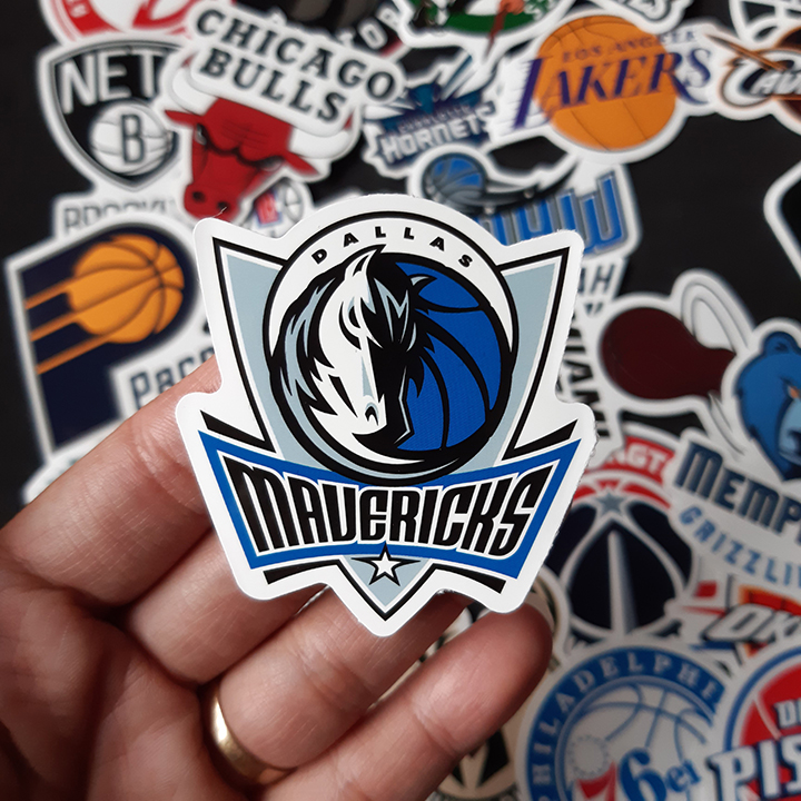 Bộ Sticker dán cao cấp chủ đề NBA - Dùng dán Xe, dán mũ bảo hiểm, dán Laptop...