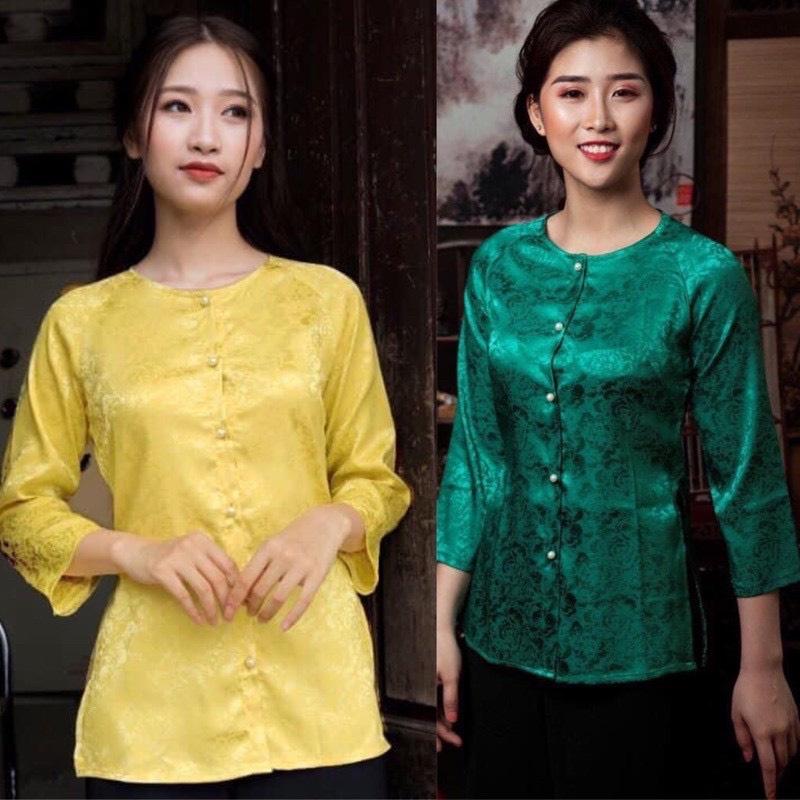 Đồ Lam Đi Chùa Bà Ba Gấm Cao Cấp Mát