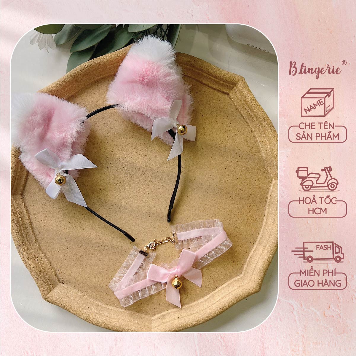 Bộ Cài Tóc Vòng Cổ Đáng Yêu - B.Lingerie