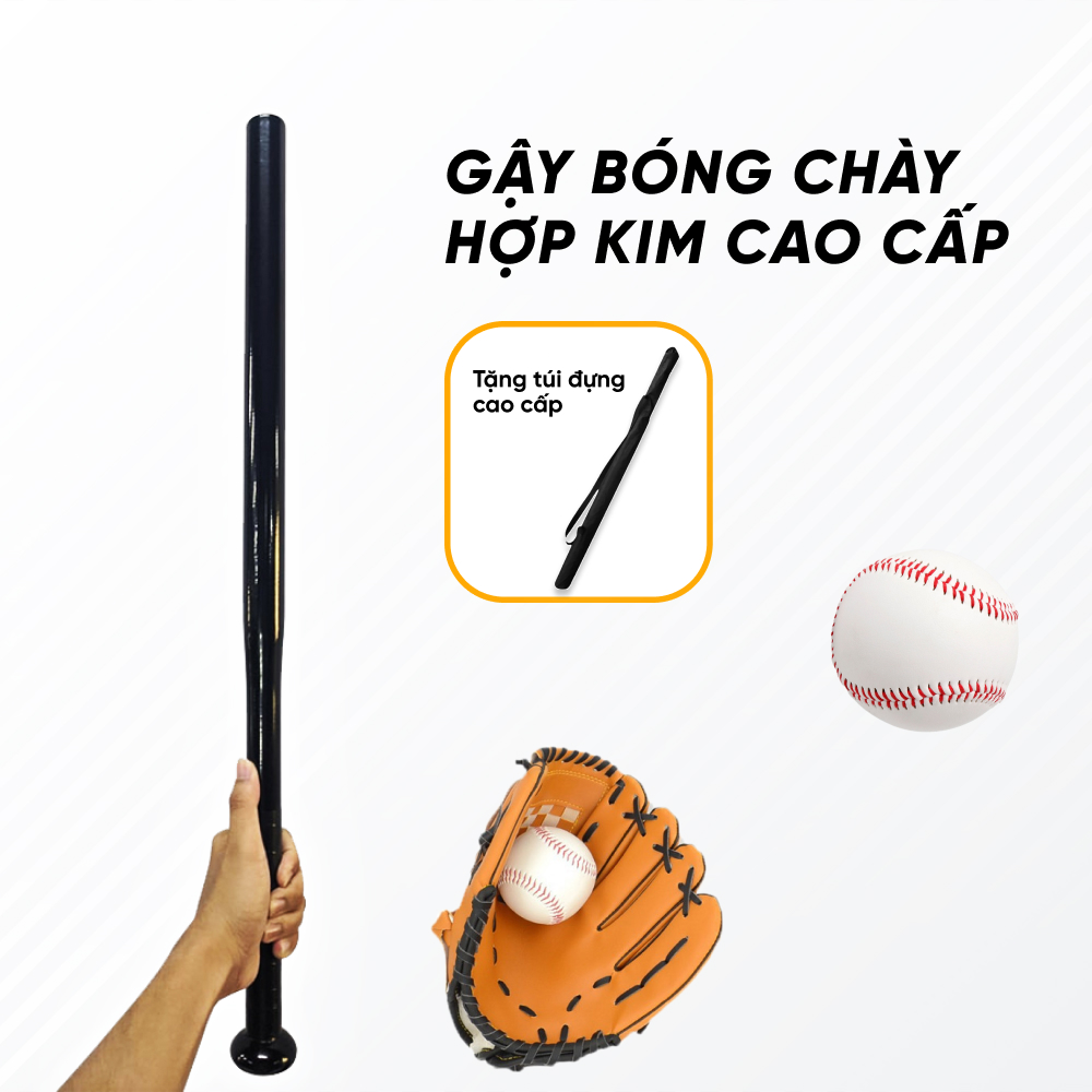 Gậy bóng chày hợp kim nhôm, dài 72cm, có phủ sơn chống gỉ sét, chắc chắn và có độ bền cao, cầm gọn nhẹ (Tặng túi đựng)