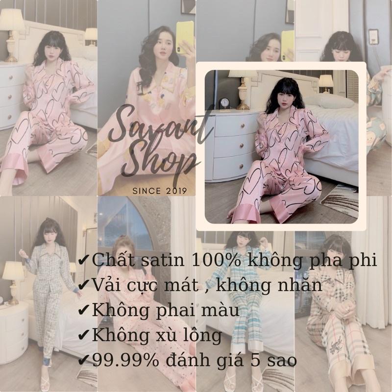 Pijama Dài Tay Mặc Nhà Lụa Satin Cao Cấp ️ Siêu Đẹp ️ Hơn 50 Mẫu