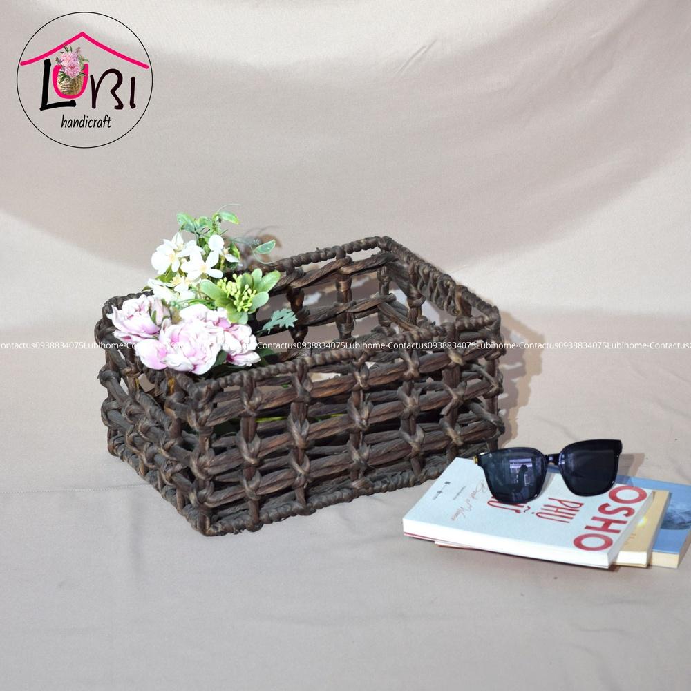 Sọt đựng đồ đan lục bình hình chữ nhật - sang trọng