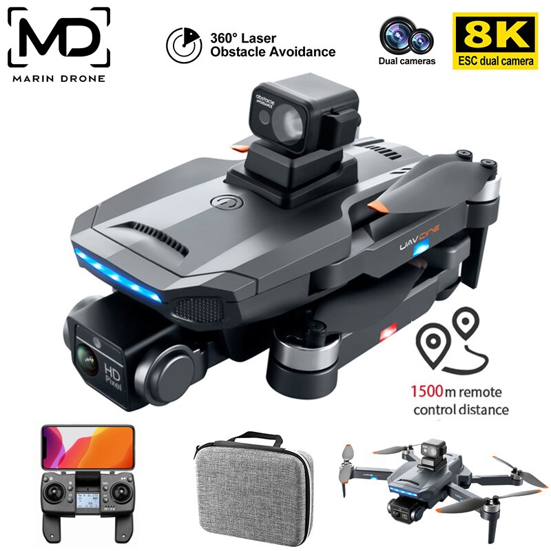 FLycam 4K, Flycam k998 pro max Bay xa 3000m, Máy bay điều khiển từ xa 4 cánh Cảm biến tránh va chạm 4 hướng, Động cơ không chổi than bền bỉ, Tự động bay về, định vị G.P.S - Hàng Chính Hãng