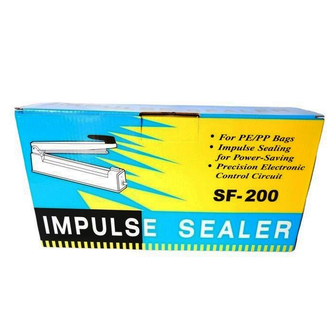 Máy hàn miệng túi đa năng vỏ thép; hàn túi zip, túi nilon, túi lọc trà, đường hàn 200x3mm