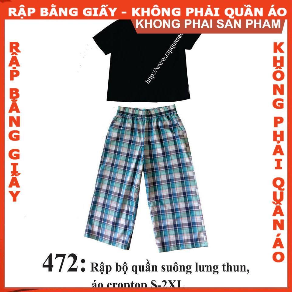 Rập giấy đồ bộ nữ mã 472 (BẢN VẼ)