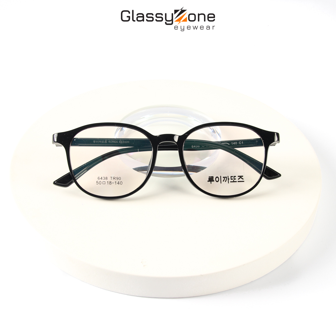 Gọng kính cận, Mắt kính giả cận nhựa dẻo Form tròn Nam Nữ Langley - GlassyZone