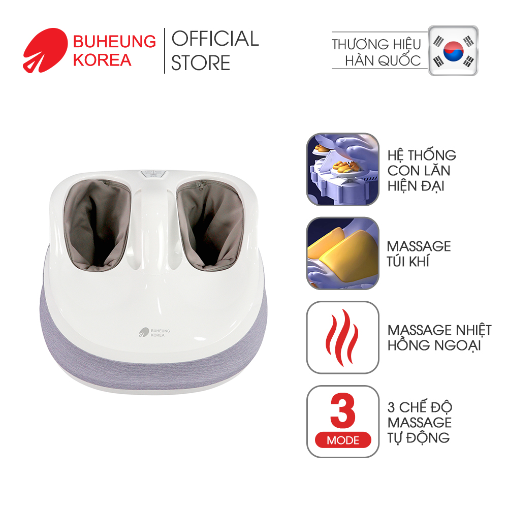 Máy massage chân tự động Buheung MK-417, massage nhiệt hồng ngoại, massage túi khí, bảo hành chính hãng