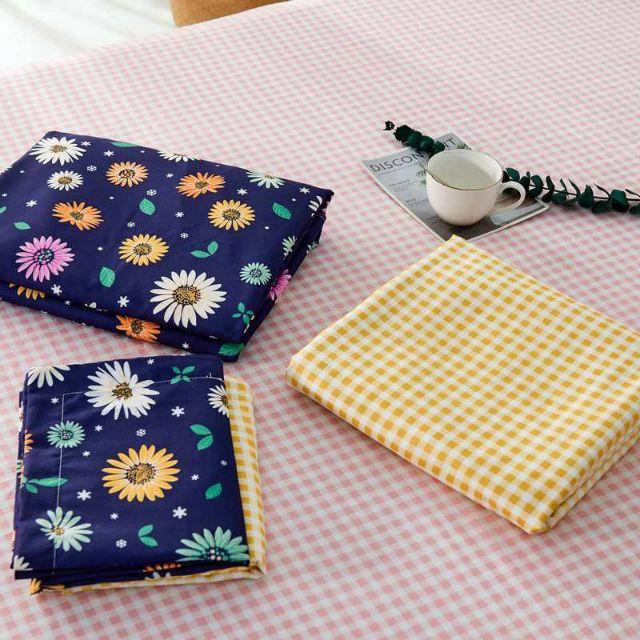 Bộ Chăn Ga Gối Hoa 7 Mầu Cotton Poly