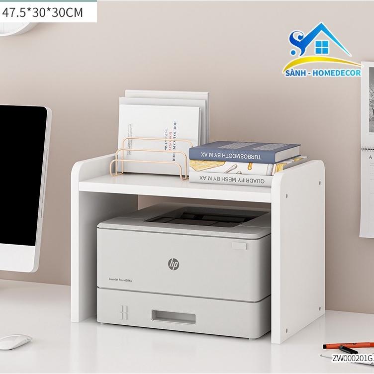 Kệ để máy in máy scan KMI.04 gỗ MFC An Cường phủ melamine chống ẩm - Kệ để bàn làm việc văn phòng nhỏ gọn