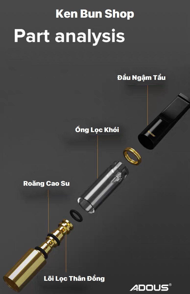 Bộ Đầu Lọc Thuốc  L.á Công Nghệ Kép Nhật  Bản, Đầu Lọc Đa Năng Dùng Chung Cho Tất Cả Size Lớn &amp; Vừa &amp; Nhỏ. Sử Dụng Nhiều Lần Có Hộp Đựng Cực Hot