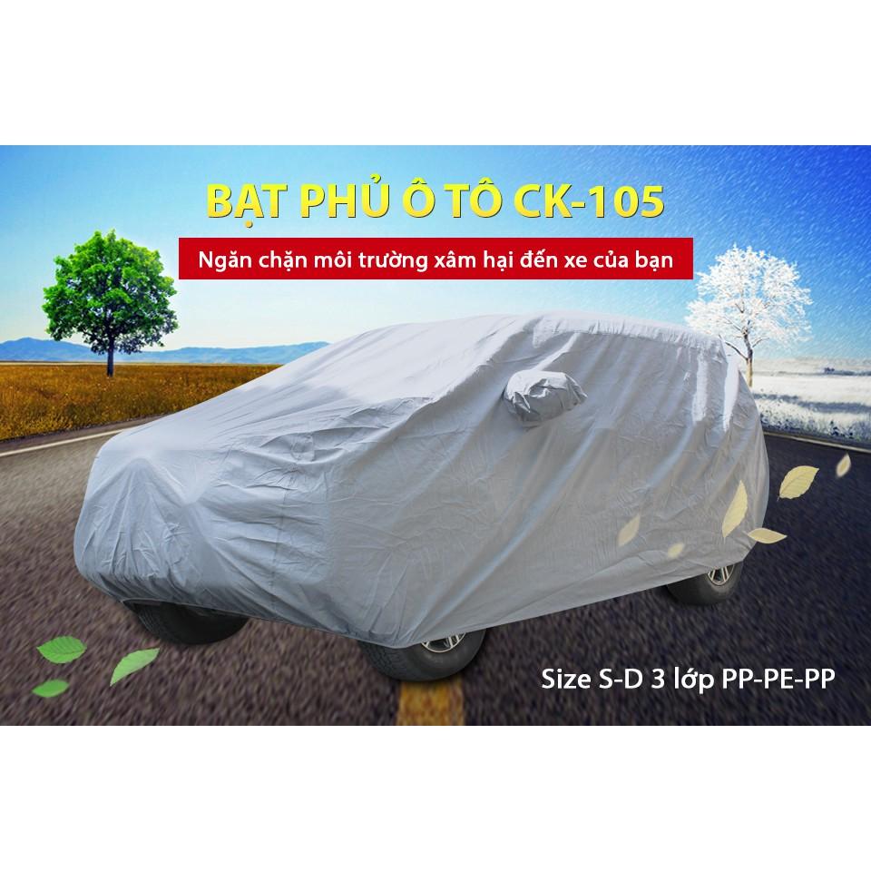 Bạt Phủ Ô Tô CIND CK-105 7 Chỗ Size S-D 3 Lớp PP - Nhập Khẩu Chính Hãng