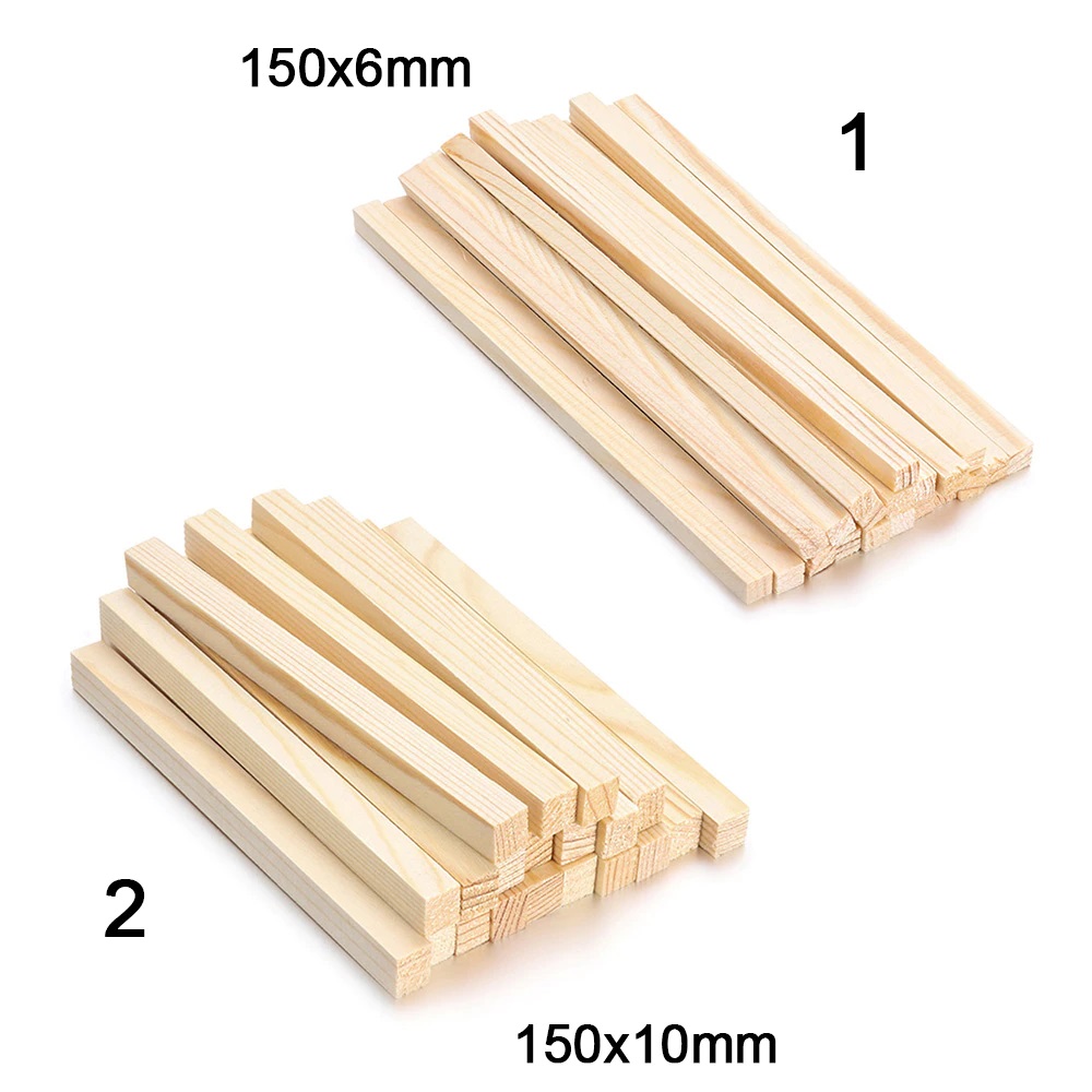 1 Thanh gỗ thông vuông 1cm x 1cm nhiều kích thước làm đồ nội thất, trang trí, lồng chim thủ công được bào láng 4 mặt