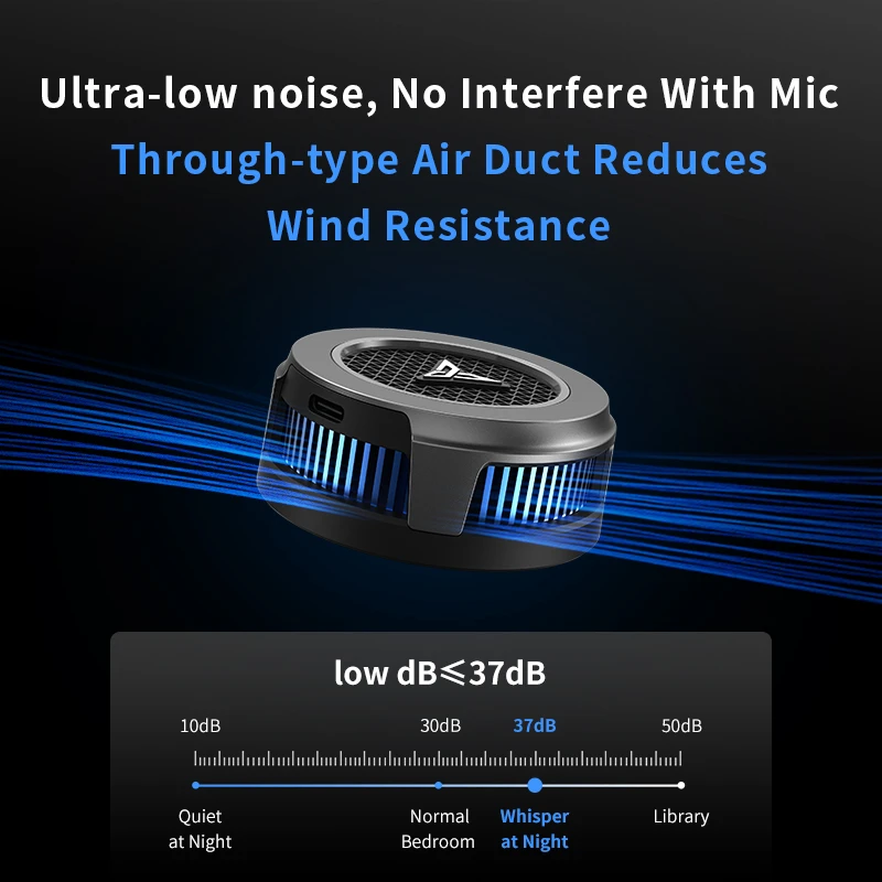 Quạt Tản Nhiệt Điện Thoại Từ Tính Flydigi B6X 【Giảm Nhiệt Tới 32℃ ◆ Độ Ồn Dưới 37dB ◆ Tự Điều Khiển Thông Minh ◆ LED RGB Rực】 - Hàng Nhập Khẩu