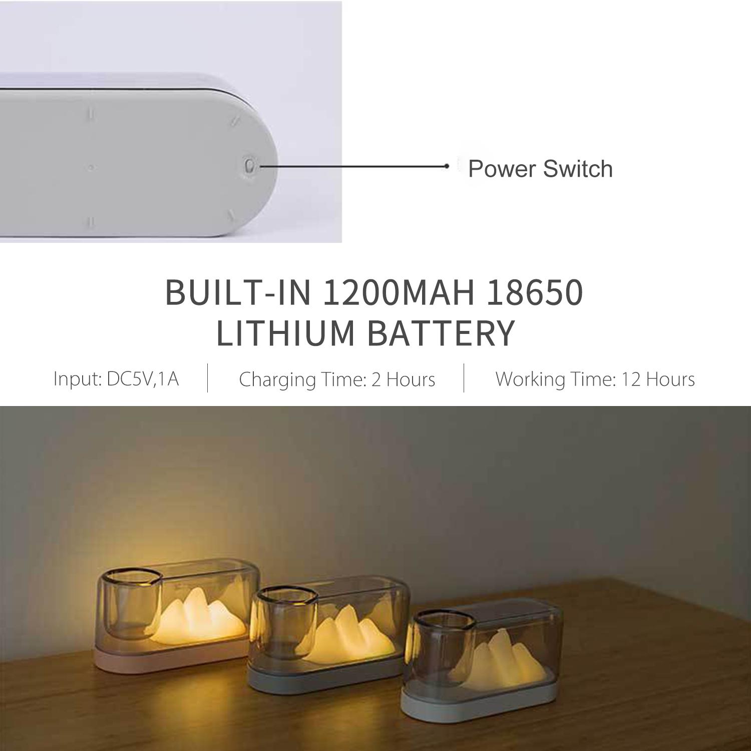 Đèn ngủ đầy màu sắc hình ngọn núi