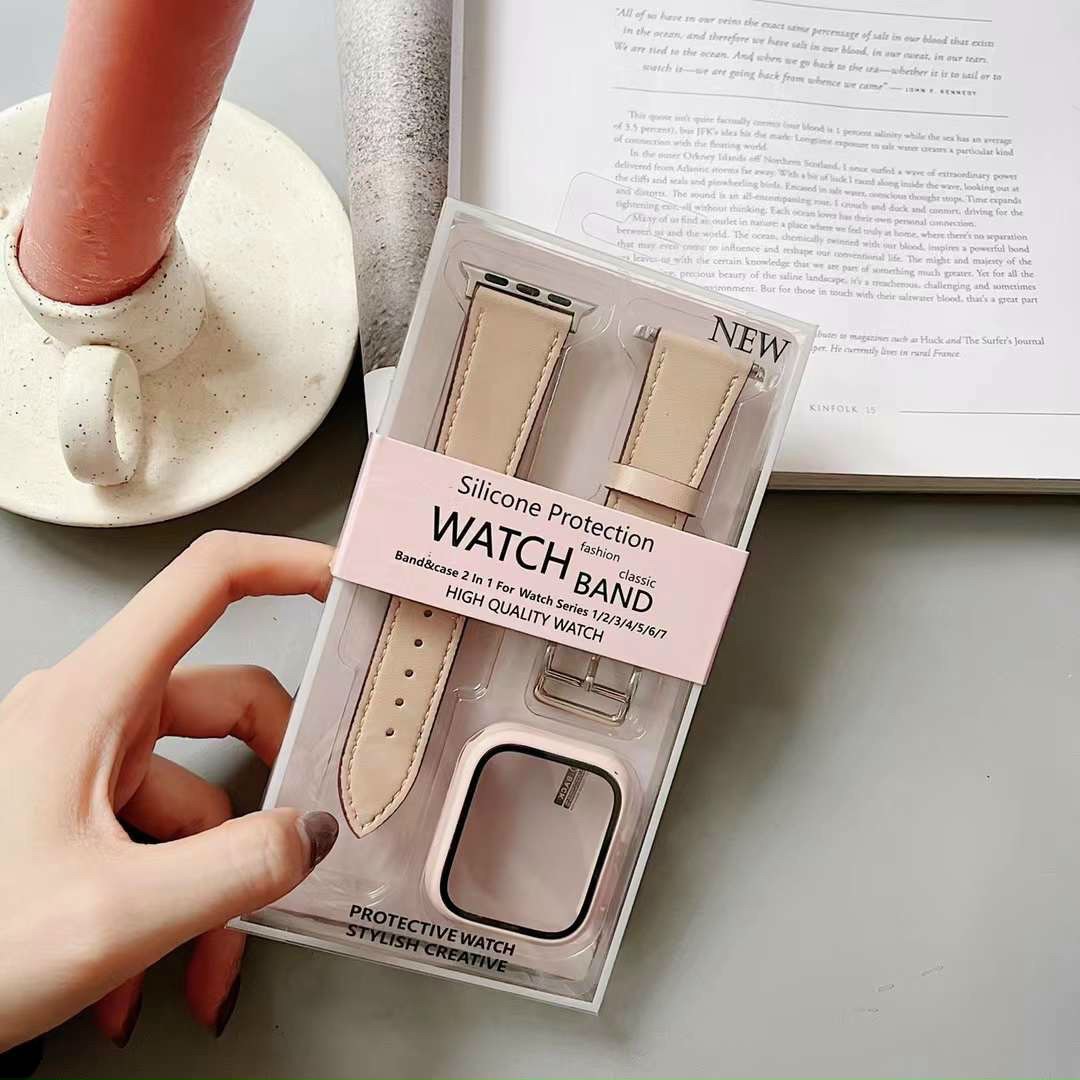 Bộ Dây đeo Da cao cấp và Ốp Bảo vệ dùng cho Apple Watch size 42/44/45mm nhiều màu - PHỤ KIỆN ĐIỆN THOẠI XỊN XÒ