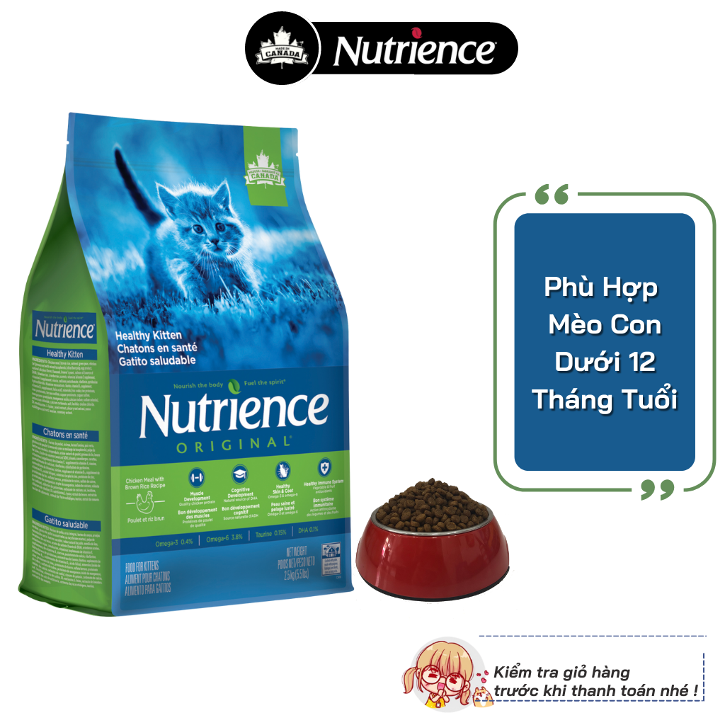 Thức Ăn Cho Mèo Con Khỏe Mạnh Nutrience Infusion Bao 2.27kg - Thịt Gà, Rau Củ Và Trái Cây Tự Nhiên