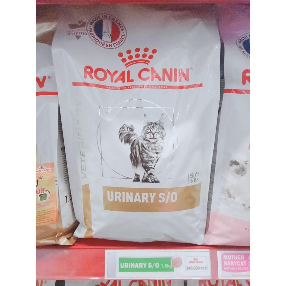 thức ăn hạt Urinary S/O hãng royal canin dành cho mèo bị sỏi thận hoặc ngăn ngừa sỏi thận