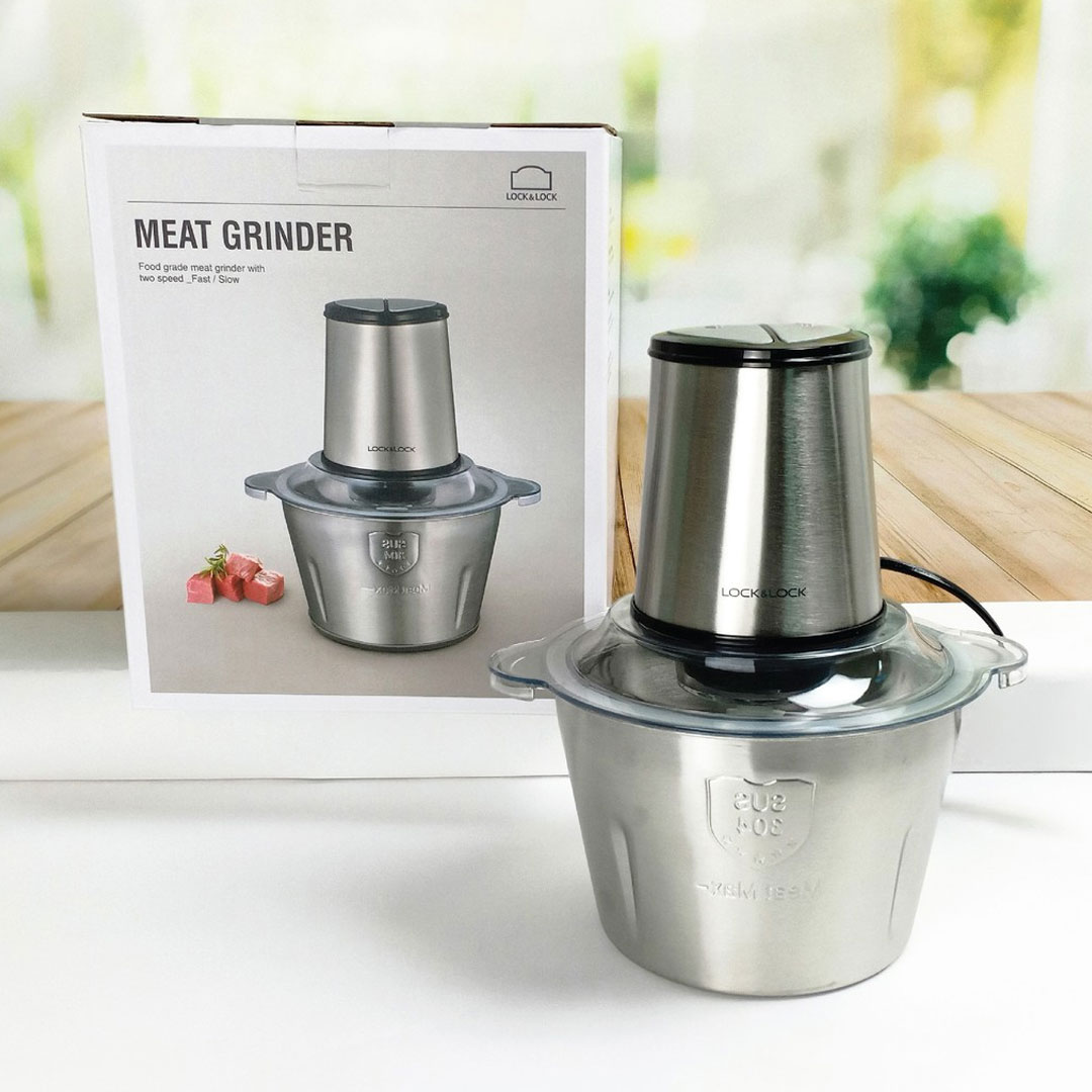 Máy Xay Thịt Cối Inox LocknLock EJM172 300W - 2L - Hàng Chính Hãng