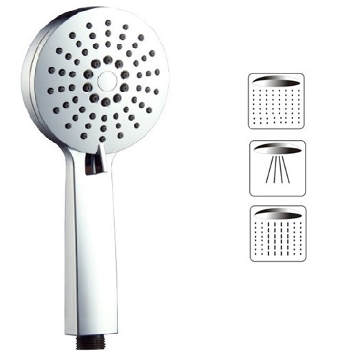 Bộ vòi tắm 3 chế độ mạ chrome cao cấp không đường viền