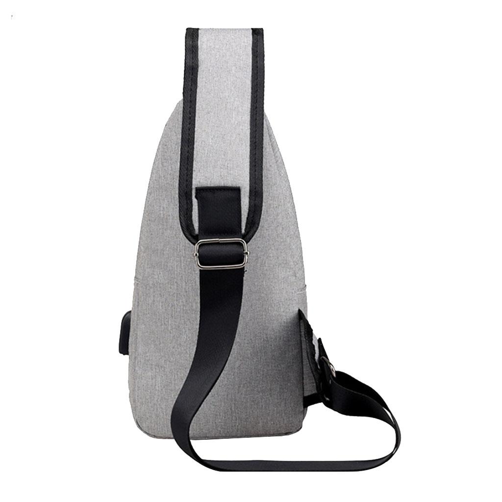 2x Fashion Men Sling Bag Chest Pack Anti Theft Casual Lightweight Cross Body Bag