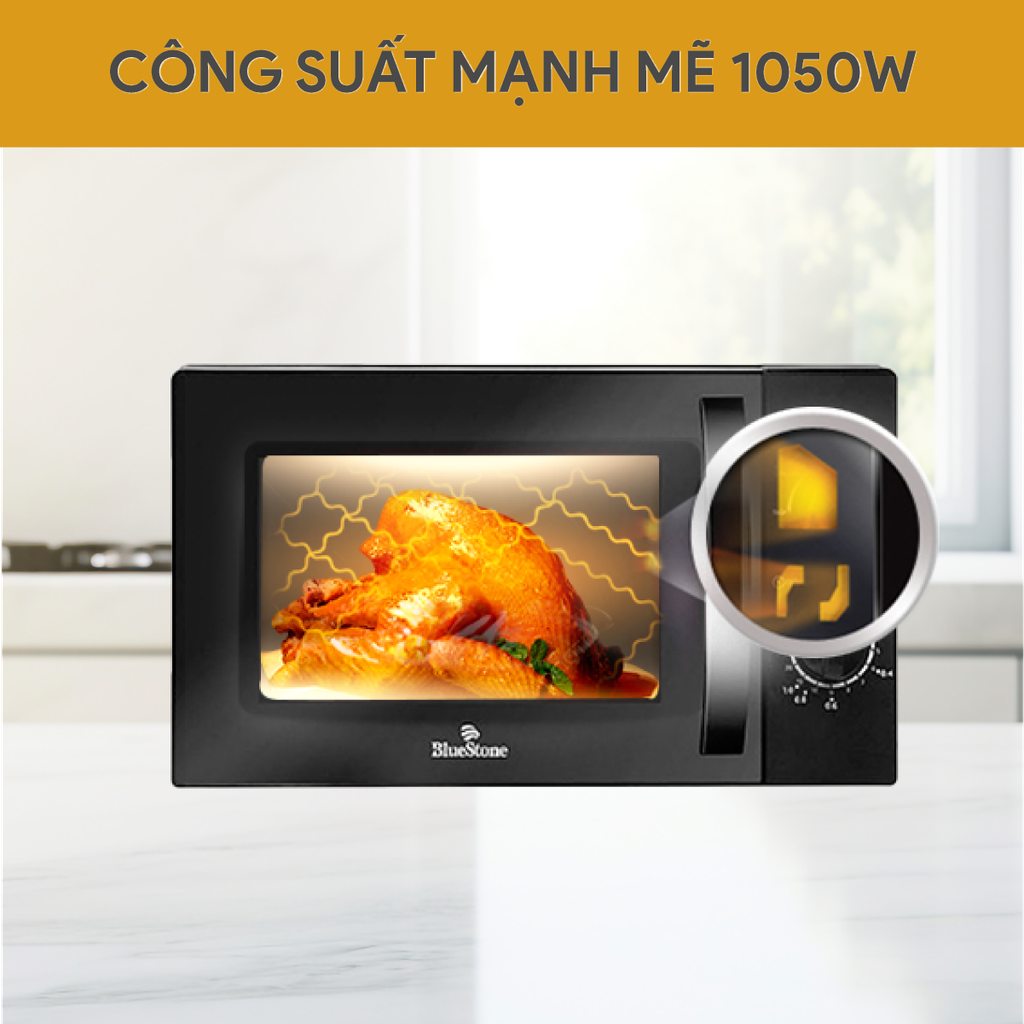 Lò Vi Sóng BlueStone MOB-7708B 20 Lít 1050W - Hàng Chính Hãng