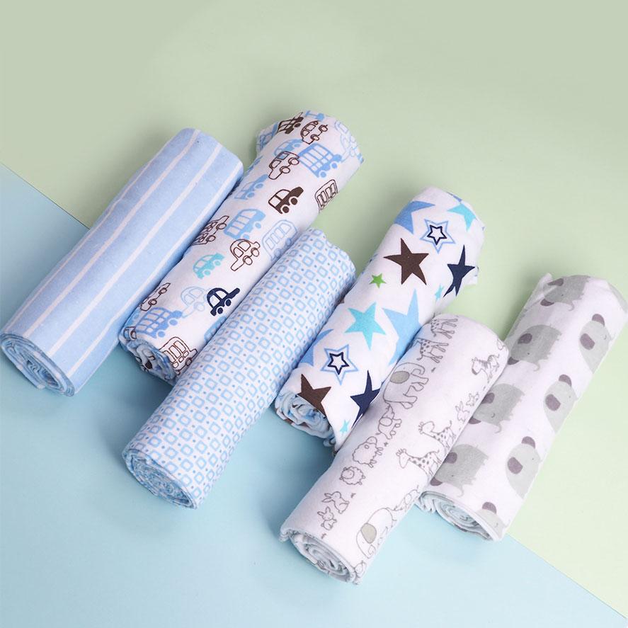 76*76 4 Cái/lốc Muslin Bông Dép Nỉ Cho Bé Swaddles Mềm Sơ Sinh Tã Cho Bé Đầm Bọc Xe Đẩy Bao chơi