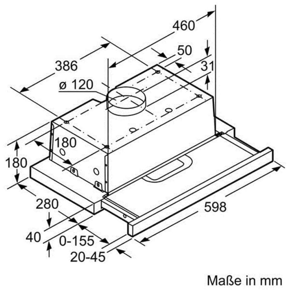 Máy Hút Mùi Âm Tủ Bosch DFT63AC50, Công Suất Mạnh, Độ Ồn Thấp, Nhập Đức, BH 12 Tháng