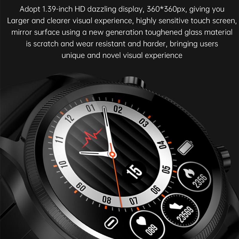 Đồng hồ thông minh E400 1.39 inch ECG Đường huyết Nhiệt độ cơ thể Huyết O2 ECG Belt Monitor Smartwatch