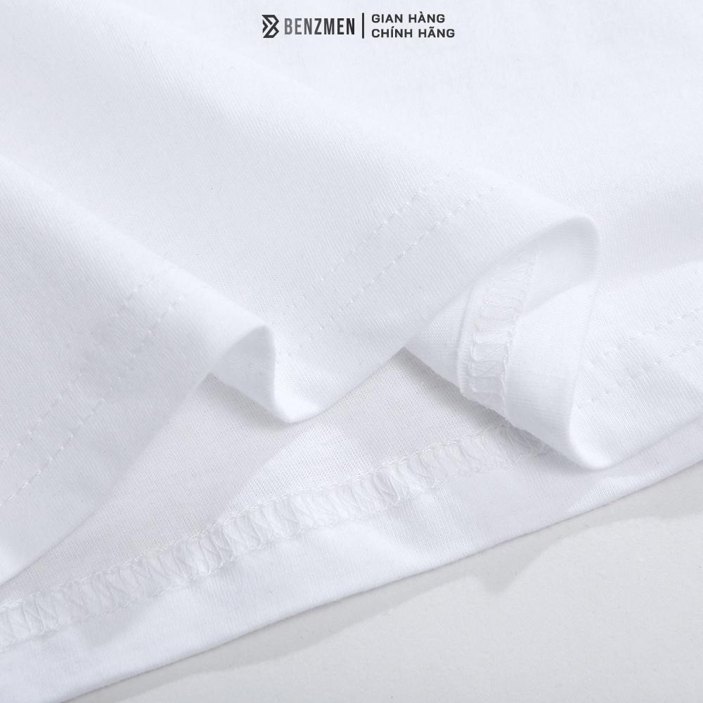 Áo ba lỗ Cotton thể thao nam cao cấp BENZMEN, áo thun form dáng rộng 3 màu trắng, đen, xanh than chất liệu cotton thoáng mát - BC21