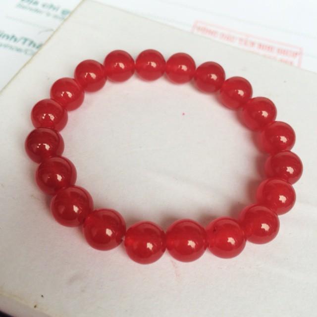 Vòng tay mệnh Hoả - Thổ, 8ly, 21 hạt -