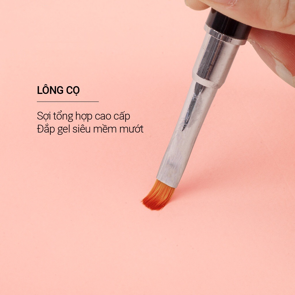 Cọ đắp gel 2 đầu - cọ đắp gel gôm chuyên dụng cho dân làm móng