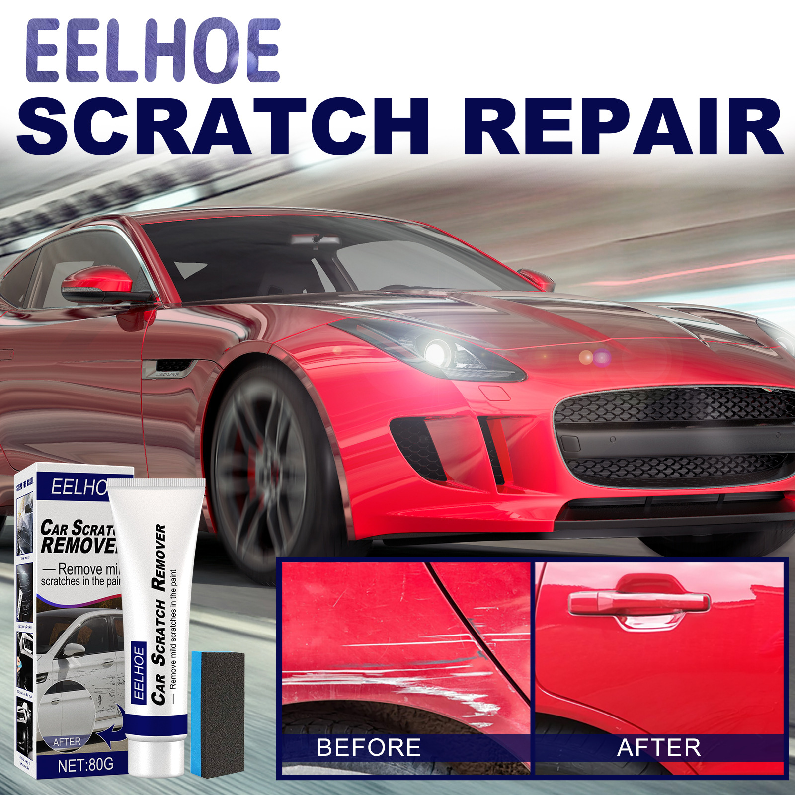 Tuýp Kem Xóa Vết Xước Xe Hơi Cao Cấp REMOVER 80g- Hàng Nhập Khẩu