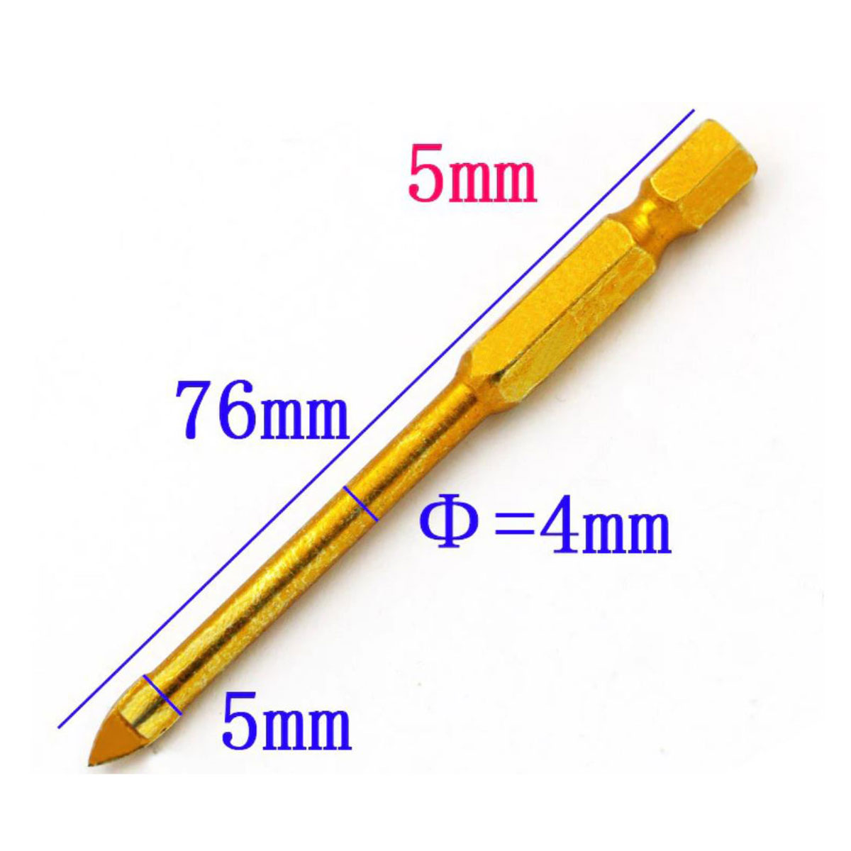 Bộ 7 Mũi Khoan Tam Giác Mạ Titan Khoan Tường - Thủy Tinh - Bê Tông Đa Chức Năng từ 3-12mm