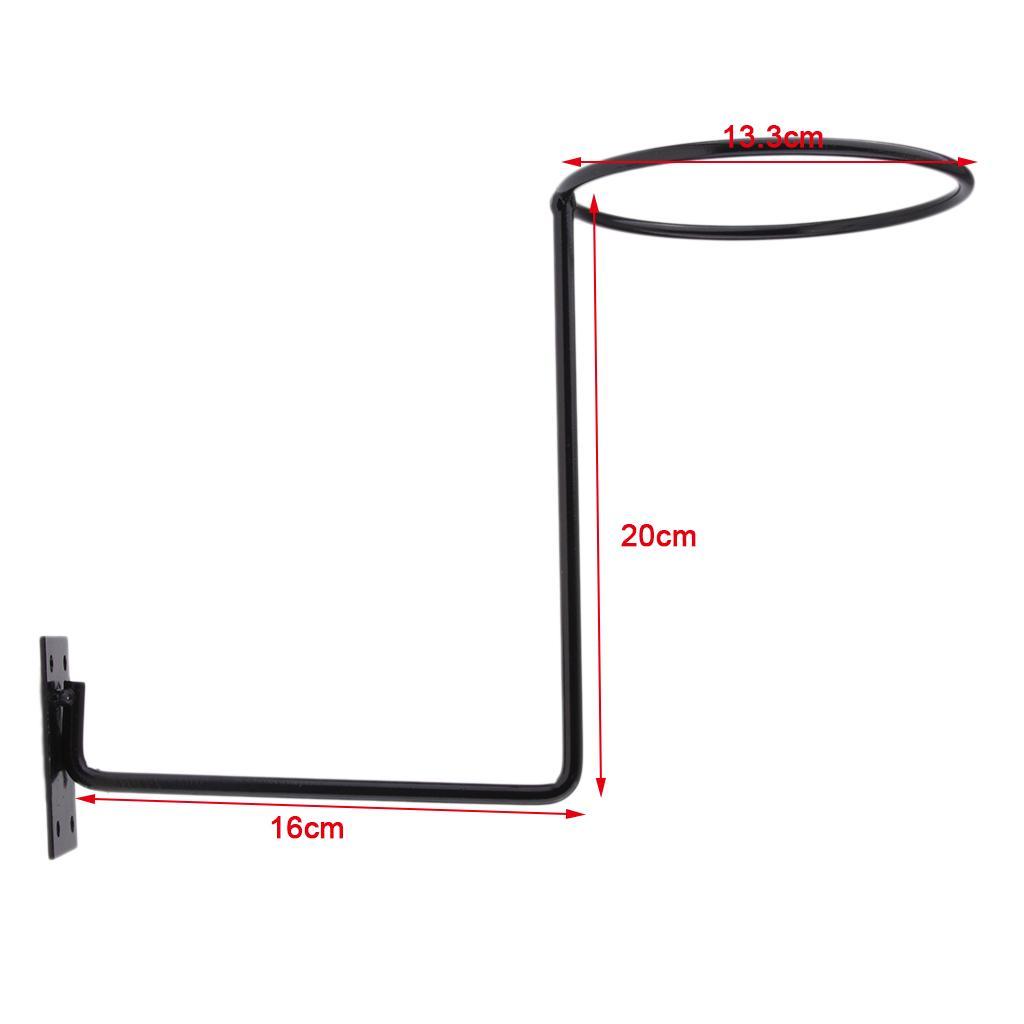 Set of 6, Motorbike Holder Jacket Hat Wall Hanger Heavy Duty Black