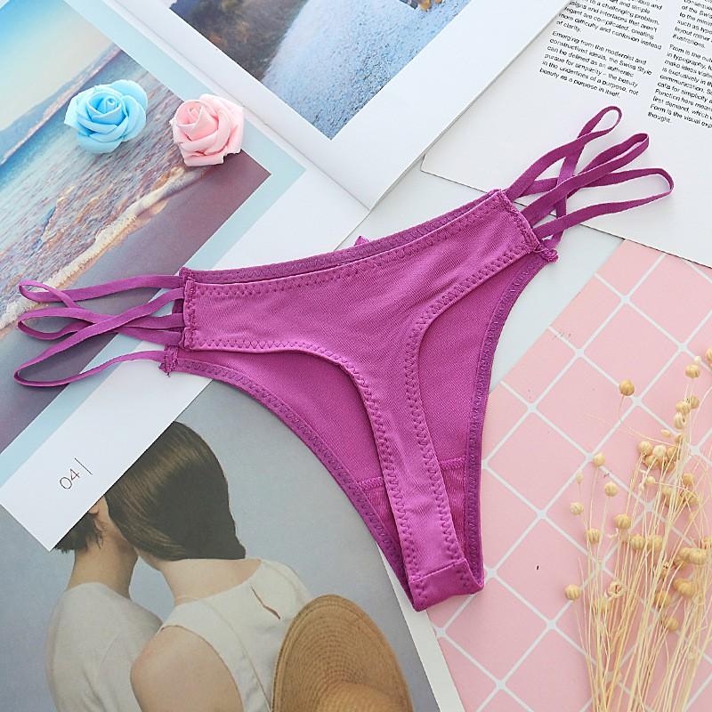 Combo 3 chiếc Quần lót su phối dây siêu dễ thương - quần lót lọt khe gợi cảm, màu ngẫu nhiên - mẫu mới DL016