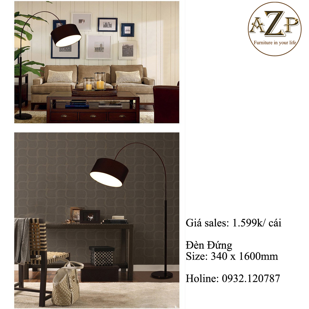 ĐÈN ĐỨNG / ĐÈN TRANG TRÍ / ĐÈN PHÒNG KHÁCH AZP-DC527 phong cách đương đại, hàng nhập khẩu AZP
