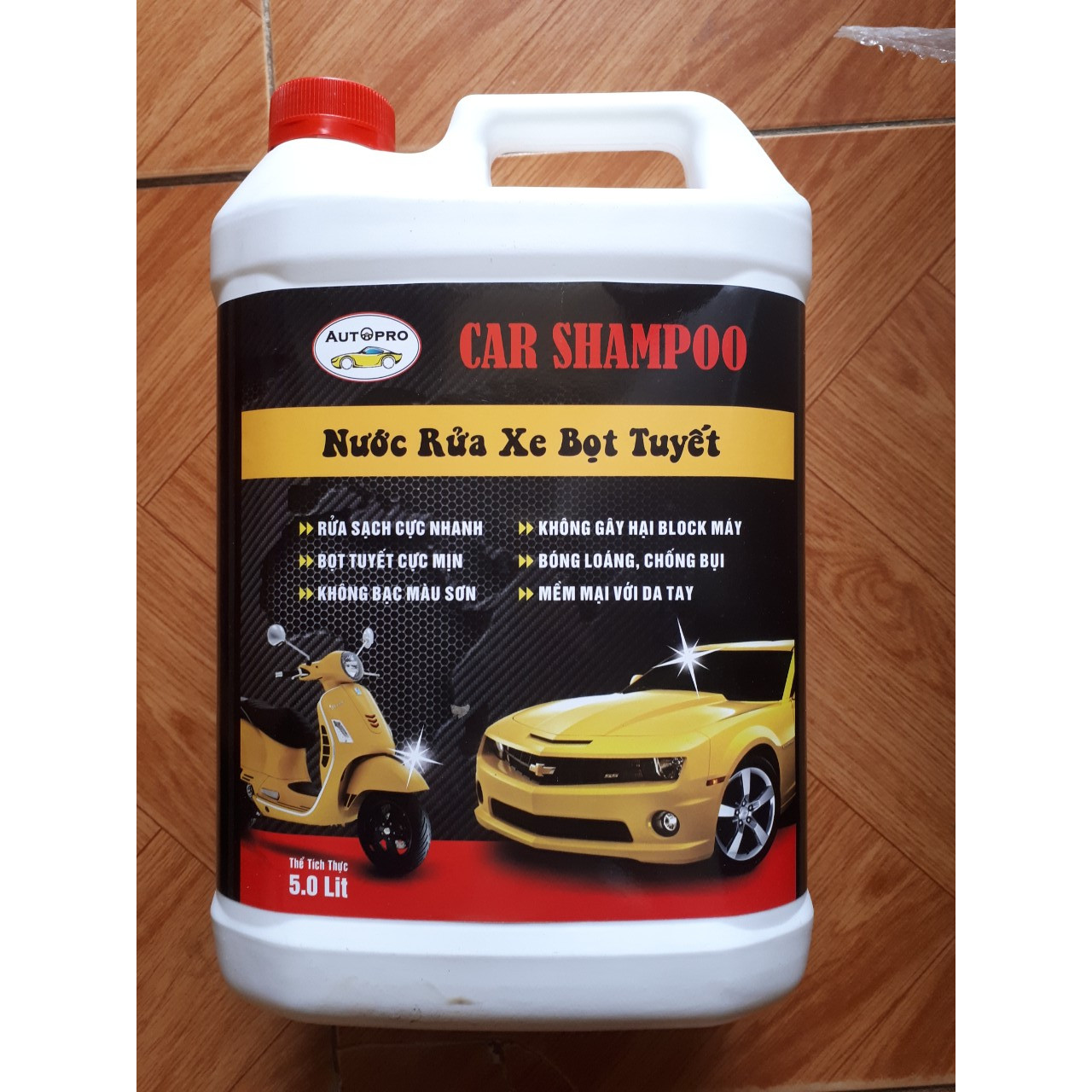 Nước rửa xe bọt tuyết Car Shampoo 5L cho ô tô xe máy AUTOPRO